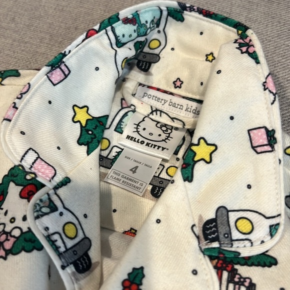 Hello kitty pajama set toddler girl size 4. Pottery barn x hello kitty Sanrio. - Picture 3 of 3